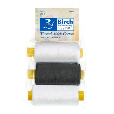 THREAD COTTON 3ON 500M - WHT/BLK/WHT