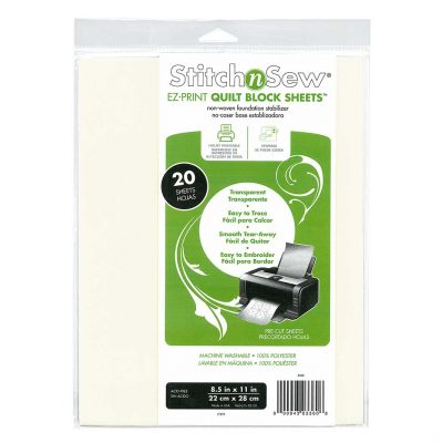 T STITCH&SEW QUILT BLOCK SHEETS 20PK 22X28CM 3360
