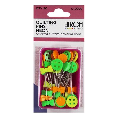 PINS QUILTING NEON PLASTIC BOX 012008