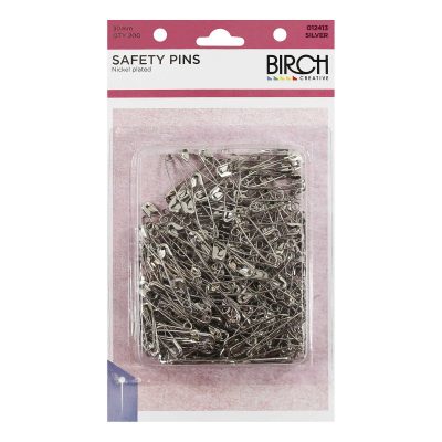 PINS SAFETY STEEL STRAIGHT SZ 1 200PK 30MM