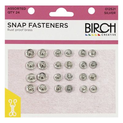 PRESS STUDS NICKEL ASST SZ PK 24