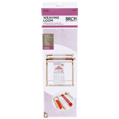 BIRCH ADJUSTABLE WEAVING LOOM- WOOD 45X35X2.2CM
