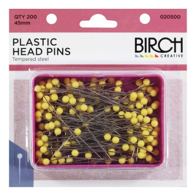 PINS PLASTIC HEAD 45MM PK 200