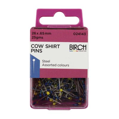 PINS COW SHIRT ASST 26x0.65MM 25GMS