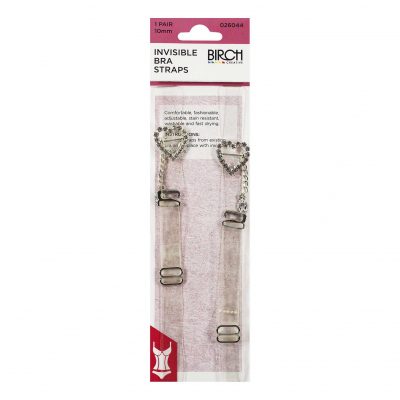 SHOULDER STRAP 10MM HEARTS SILVER