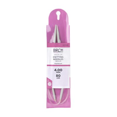 BIRCH KNITTING NEEDLE CIRCULAR PREMIUM 80CM 4-5MM