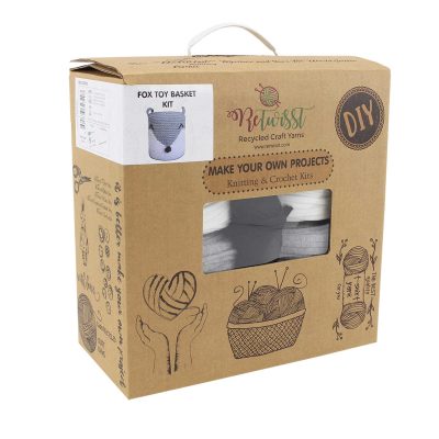 RETWISST FOX TOY BASKET KIT - GREY/WHITE  BS-008