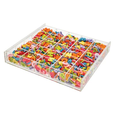 BUTTONS LETTER ASS'T 910 PCS PER BOX