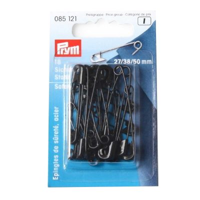 PRYM SAFETY PINS WITH COIL NO. 0-3 BLACK