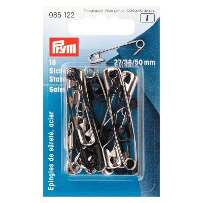 PRYM SAFETY PINS WITH COIL NO. 0-3 SILVER