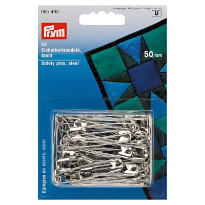 Safety Pins with coil No. 3 silver col 50 mm