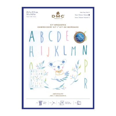DMC EMBROIDERY KIT KOALA ALPHABET 40X50CM