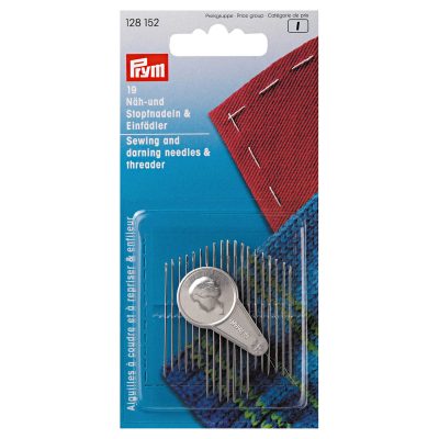 PRYM SEWING/DARNING NEEDLES ASST W/THREADER