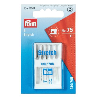 PRYM SEWING MACHINE NEEDLES 130/705 STRETCH 75