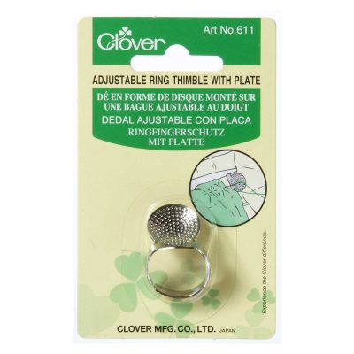 CLOVER ADJUSTABLE RING THIMBLE WITH PLATE 611