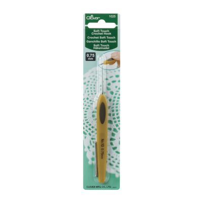 CLOVER CROCHET HOOK SOFT TOUCH STEEL 0.75MM 1025