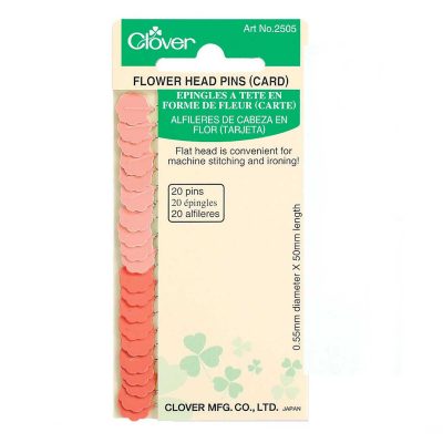 CLOVER FLOWER HEAD PINS CARD 2505