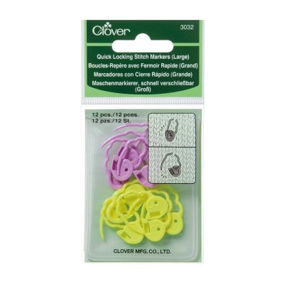 CLOVER QUICK LOCKING STICH MARKERS LARGE 3032 3032