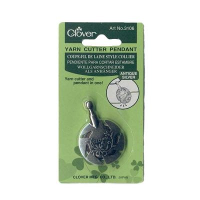 CLOVER YARN CUTTER PENDANT ANTIQUE SILVER 3106