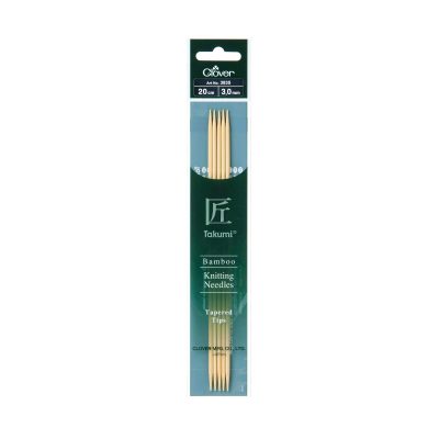 CLOVER BAMBOO KNITTING TAKUMI DOUBLE 20CM - 3.00MM