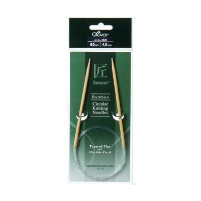 CLOVER BAMBOO CIRCULAR KNITTING TAKUMI 80CM-4.00MM