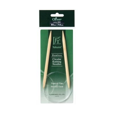 CLOVER BAMBOO CIRCULAR KNITTING TAKUMI 80CM-7.00MM