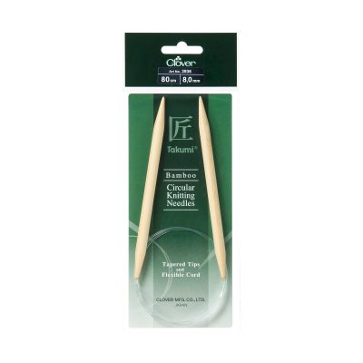 CLOVER BAMBOO CIRCULAR KNITTING TAKUMI 80CM-8.00MM