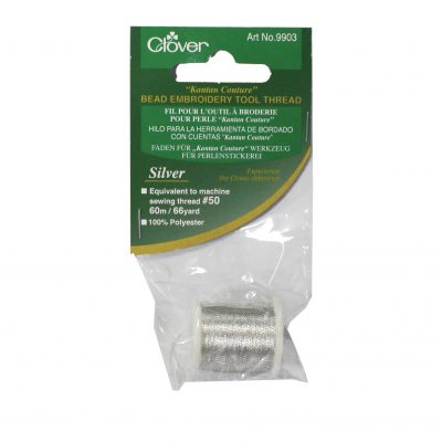 CLOVER KANTAN COUTURE BEAD EMBROIDERY THREAD SILV