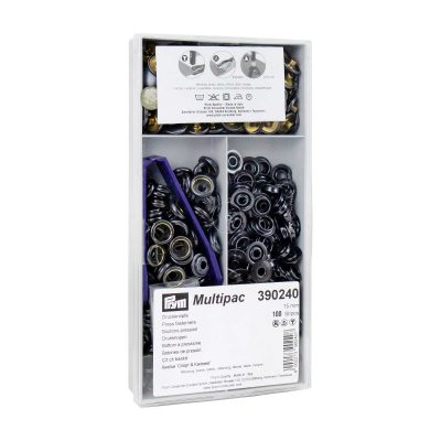 PRYM NON-SEW FASTENERS SPORT&CAMP 15MM BLACK