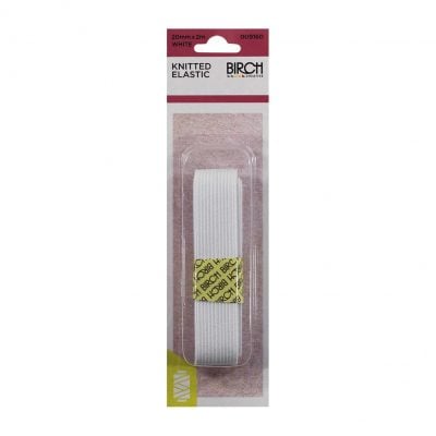 ELASTIC KNITTED HANK 20MMx2MT - WHITE