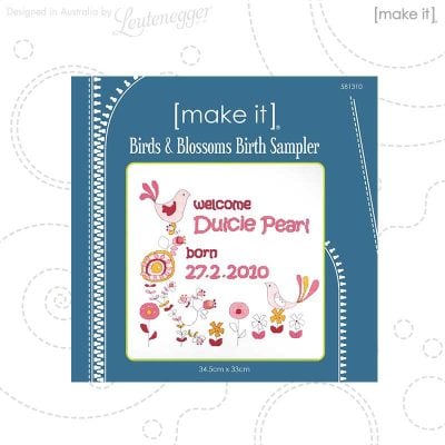 MAKEIT CROSS-STITCH BIRDS & BLOSSOMS BIRTH SAMPLER