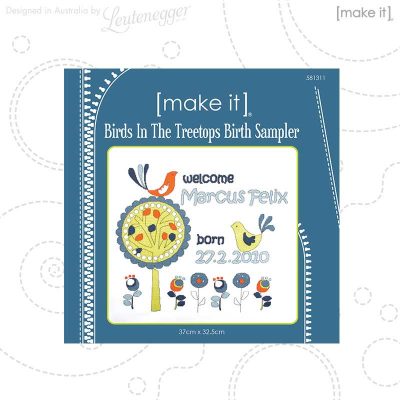 MAKEIT CROSS-STITCH BIRDS IN THETREE BIRTH SAMPLER