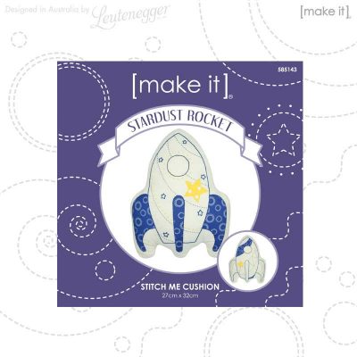 MAKEIT EMBROIDERY STITCH ME ROCKET SHIP 27X32CM