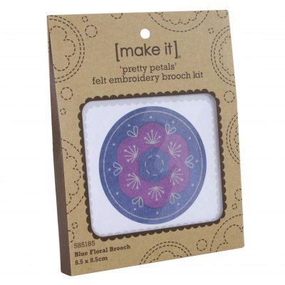MI EMB FELT BROOCH KIT BLUE