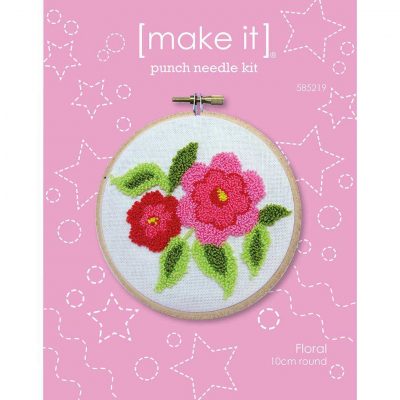 MI PUNCH NEEDLE KIT - FLORAL 10CM ROUND
