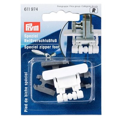 PRYM SPECIAL ZIPPER FOOT FOR INVISIBLE ZIPS