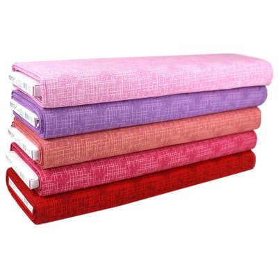 BIRCH FABRIC LINEN LOOK BLENDER PINK/RED 10MTS