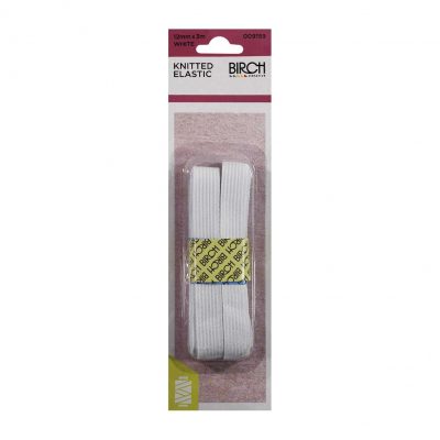 ELASTIC KNITTED HANK 12MMx3MT - WHITE