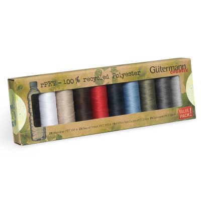 GUTERMANN SEW-ALL 100MT THREAD SET RPET 10 REELS