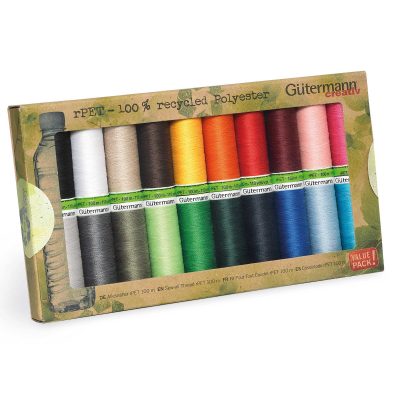 GUTERMANN SEW-ALL 100MT THREAD SET RPET 20 REELS