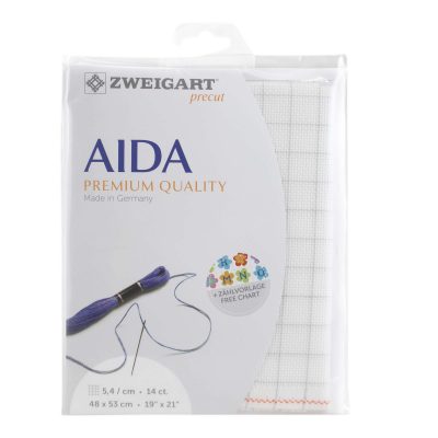 ZWEIGART PRECUT 14CT EASY COUNT AIDA 48X53CM