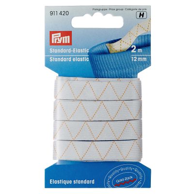 PRYM STANDARD-ELASTIC 12 MM WHITE