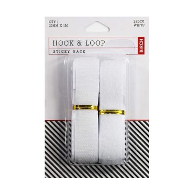 H&L STICKY BACK WHITE 20MM X 1M