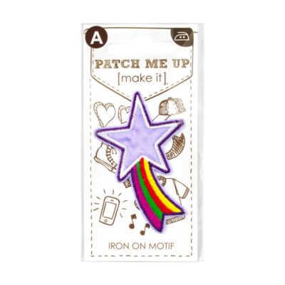 MOTIF IRON-ON FLYING STAR 3PK