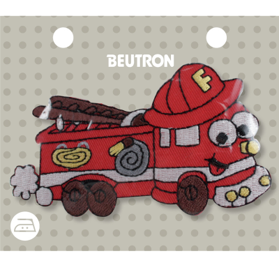 MOTIF IRON-ON FIRE TRUCK 3PK