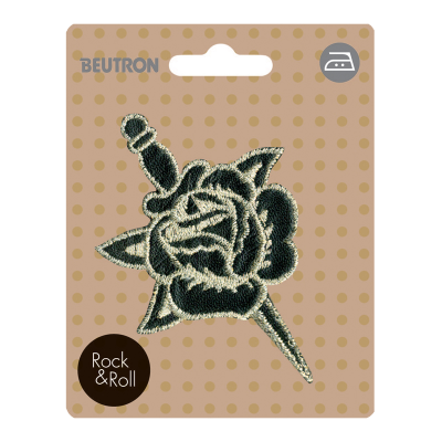 MOTIF IRON-ON ROSE 3PK