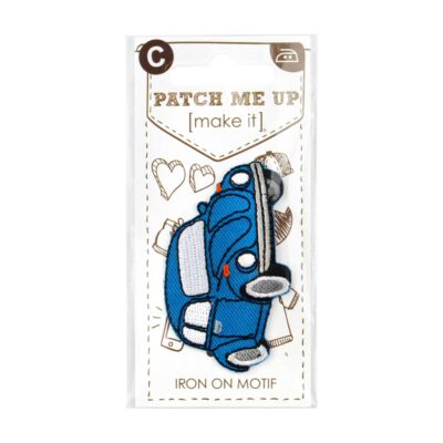 MOTIF IRON-ON VOLKSWAGON BLUE 3PK