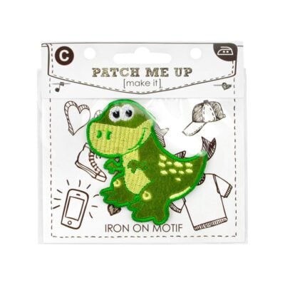 MOTIF IRON-ON DINO GREEN 3PK