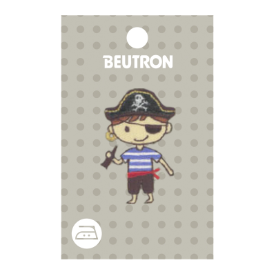 MOTIF IRON-ON PIRATE W.HAT 3PK
