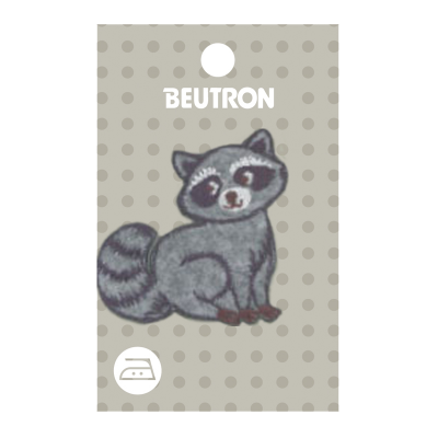 MOTIF IRON-ON RACOON 3PK